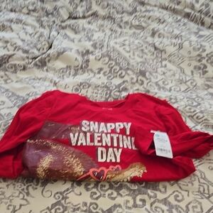 Red Kids Dinosaur Valentine's Day Shirt